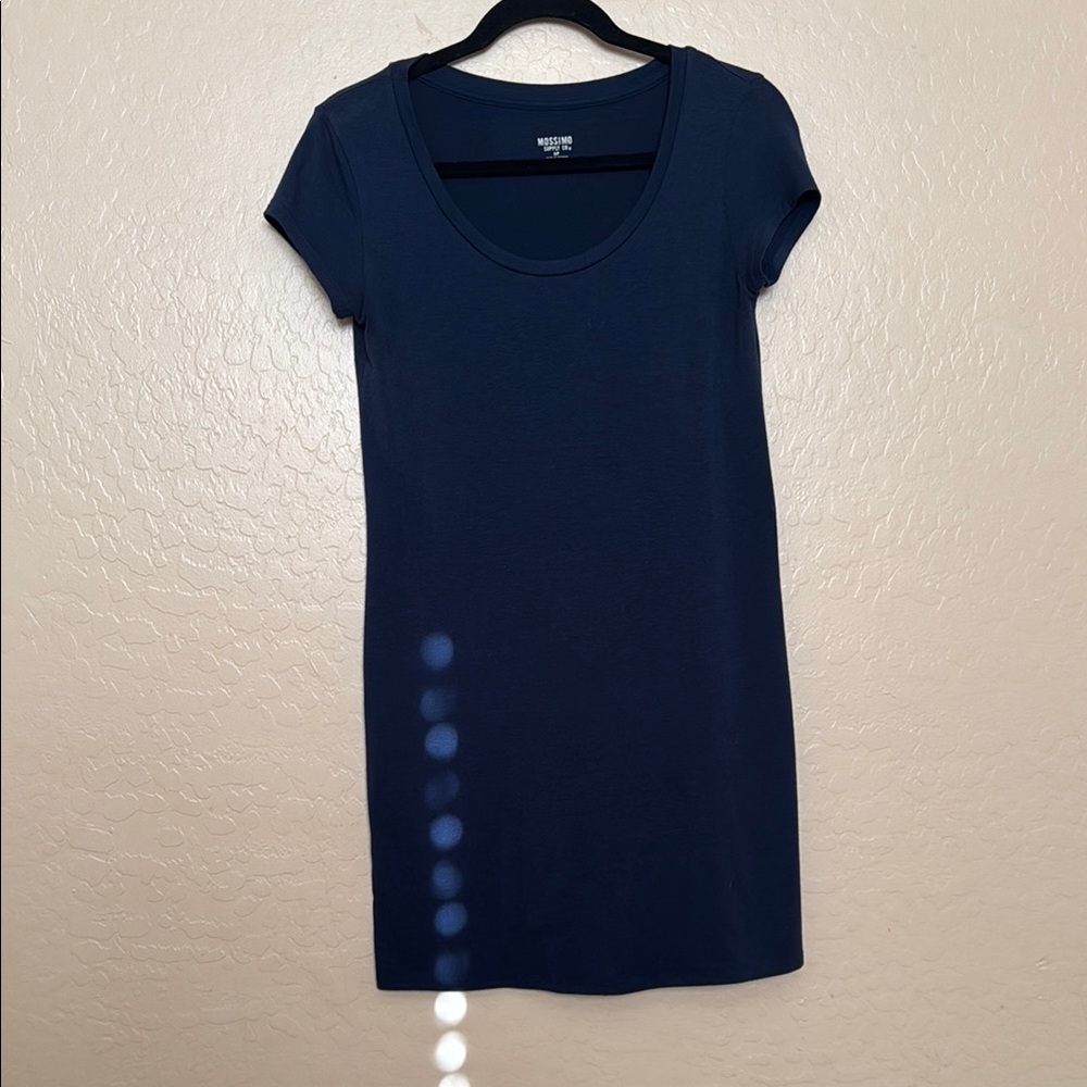 Navy Blue Short Sleeve Dress